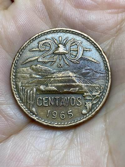 2025年第二十八场(总第五十四场）外国好品散币(免佣金) - 墨西哥🇲🇽1965年20分(金字塔20分第二版)