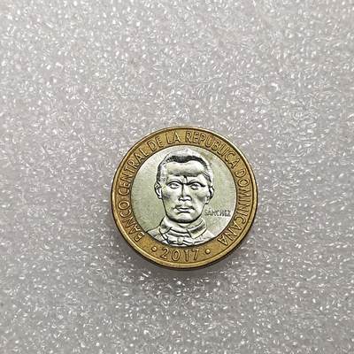 【铜匠收藏】★第101场★散币场，无佣金，30包邮。不满30元，支付5元运费。《接受代拍 代送NGC评级》 - 2017年多米尼加5比索双色币