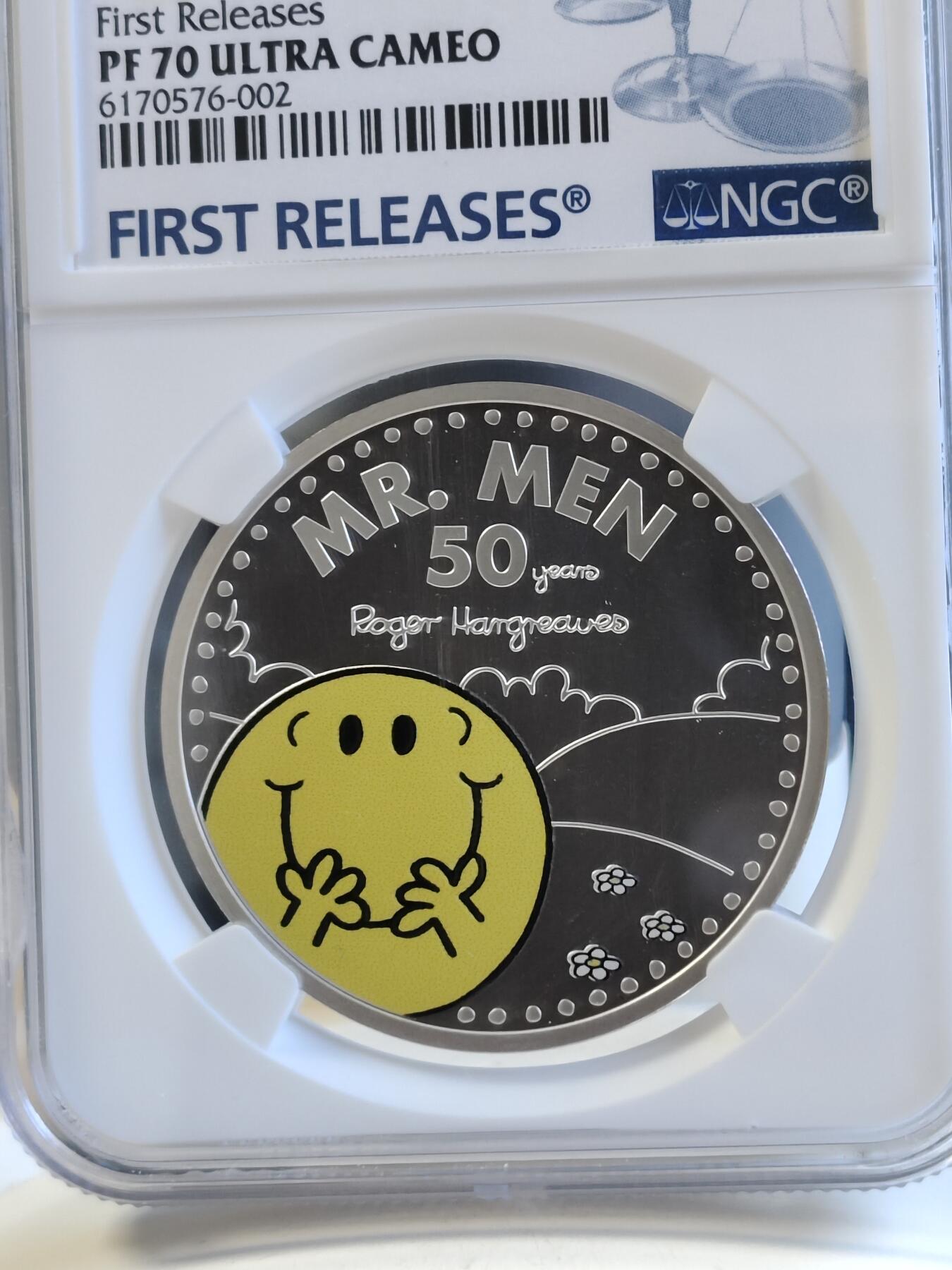 第168期拍卖【长期征集拍品】 英国2021年阳光小姐姐彩色精制银币NGC-PF70首原盒证书，999银，1盎司，发行6500枚
