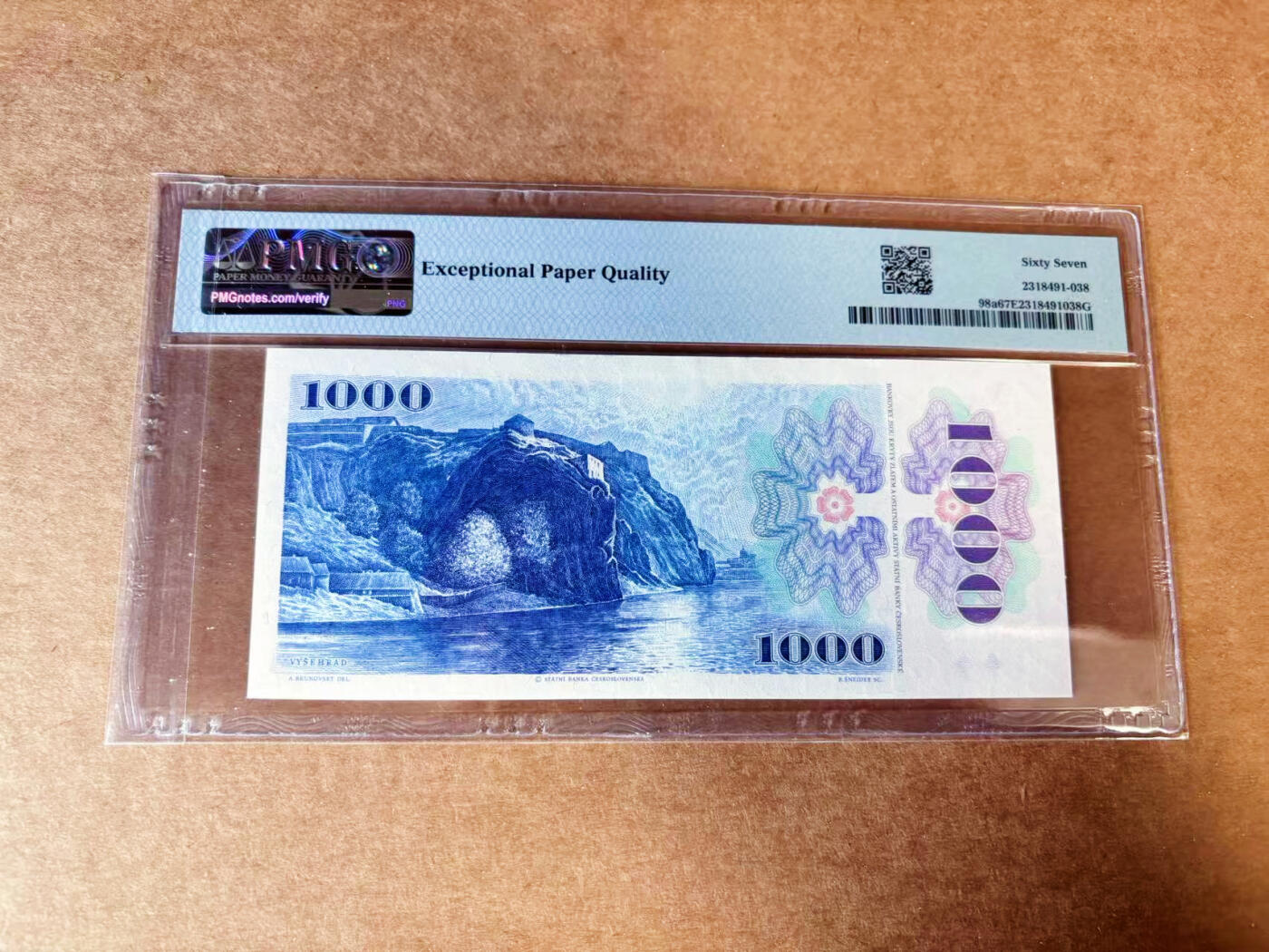 【Blue Auction】世界纸币精拍第652期【精】——16级TOP拍卖/信誉/品质/专业/高效💫 【无47】捷斯 1985年1000克朗 PMG67EPQ 高分