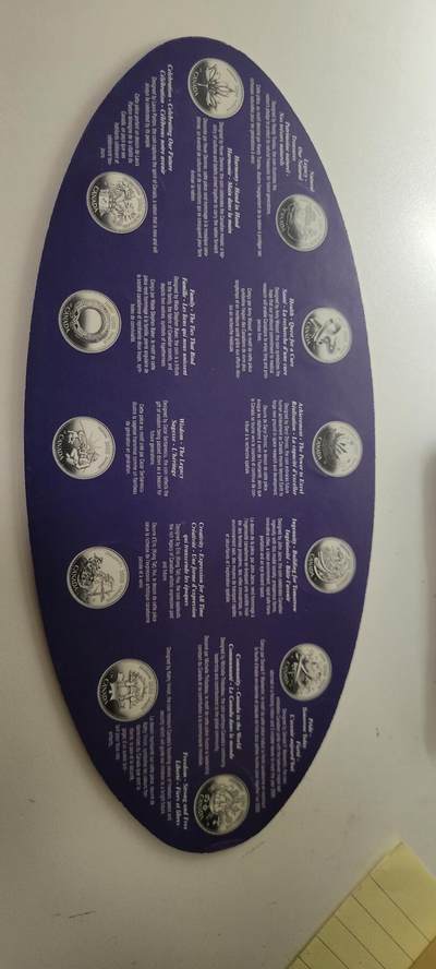 2025第十四期 原厂卡装，加拿大2000年25分镍币12枚全套，千禧年纪念币