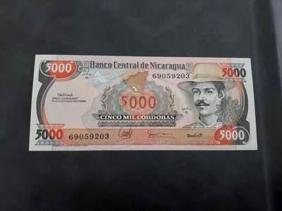 博彦收藏 BON 4月29日 8点 钱币专场 尼瓜拉瓜 5000 UNC