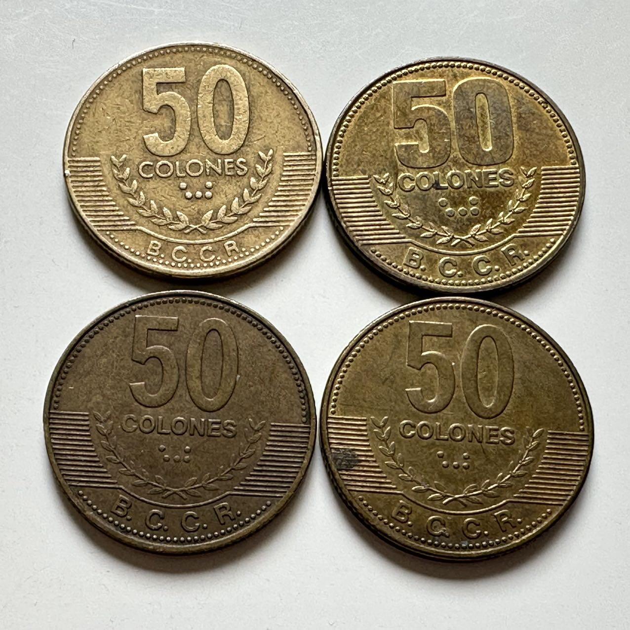 🌹外币初藏🌹🐯2025年第39场  每周二四六晚8️⃣点 接代拍 哥斯达黎加50科朗4枚