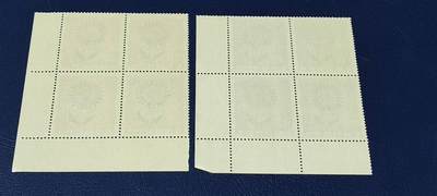 德国邮票专场，都是四方联套票 🔥套票🔥德国欧罗巴系列邮票一套，1964年发行：欧洲邮电管理联合会徽—欧罗巴22片花瓣2全，品相如图