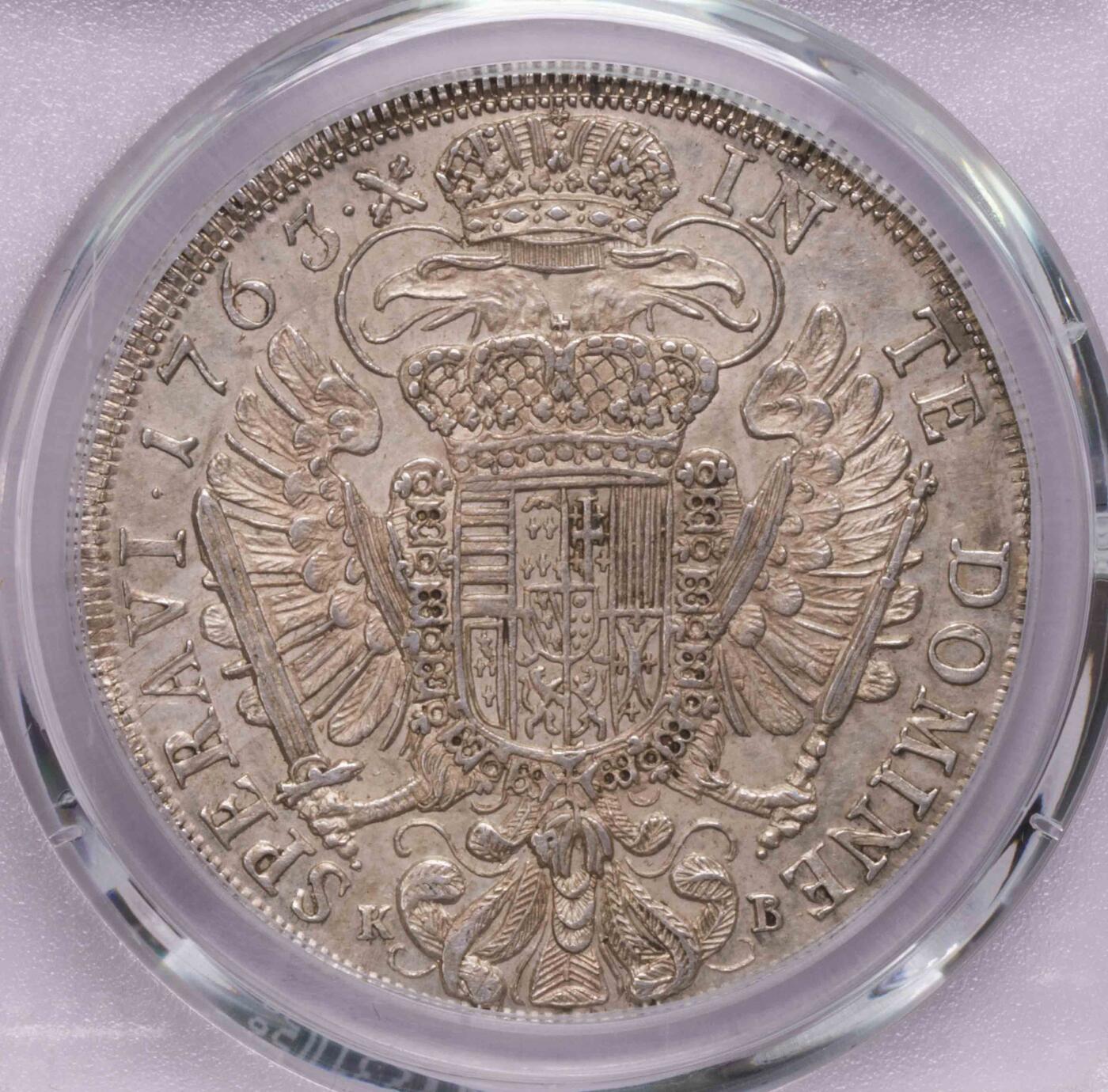 PCGS-AUD 1763奥地利弗朗茨一世泰勒大银币