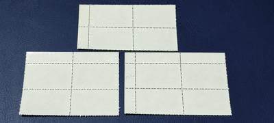 德国邮票专场，都是四方联套票 德国邮票  四方联一套，1981年发行，民主的基本思想等3全 ，品相如图