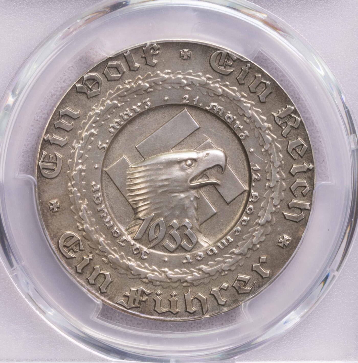 PCGS-SP62 1933德国小胡子大事记银章