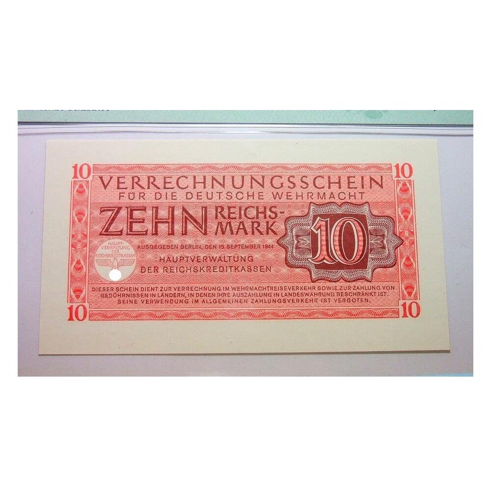 难得超高分 PMG MS67 德国第三帝国1944年10马克 原光挺版