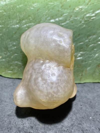 放福利！精美天然阿拉善麻皮糖心葫芦象形玛瑙原石一颗， - 放福利！精美天然阿拉善麻皮糖心葫芦象形玛瑙原石一颗，