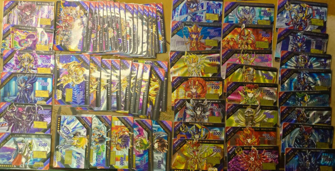 龙虎卡牌第三十四场 （无佣金，满120包邮，欢迎送拍） 粗闪63张 圣斗士