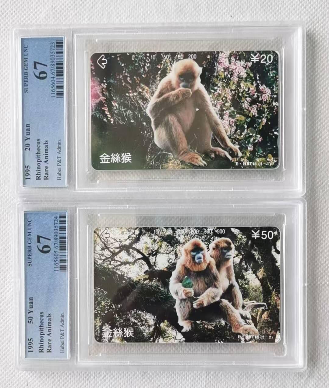 【琪哥网】评级磁卡(六十） 【PCGS67】湖北金丝猴