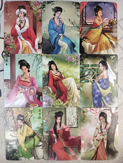 花开卡拍第32期（7月27号周日截拍，品控勿拍!!!拍品不寄存，运费5元，自制卡难免瑕疵，可能存在轻微撞角爆边等出厂瑕疵，品控介意勿拍！） - 卡将芳颜集第一弹套卡 钻闪9张