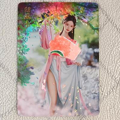 花开卡拍第38期（9月14号周日截拍，品控勿拍!!!拍品不寄存，运费5元，自制卡难免瑕疵，可能存在轻微撞角爆边等出厂瑕疵，品控介意勿拍！） - 燎原红楼梦 贾迎春艺术版 彩闪