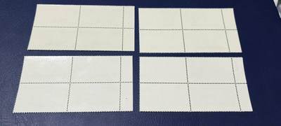 德国邮票专场，都是四方联套票 德国邮票四方联一套，1977年发行，轮船和帆船4全，品相如图