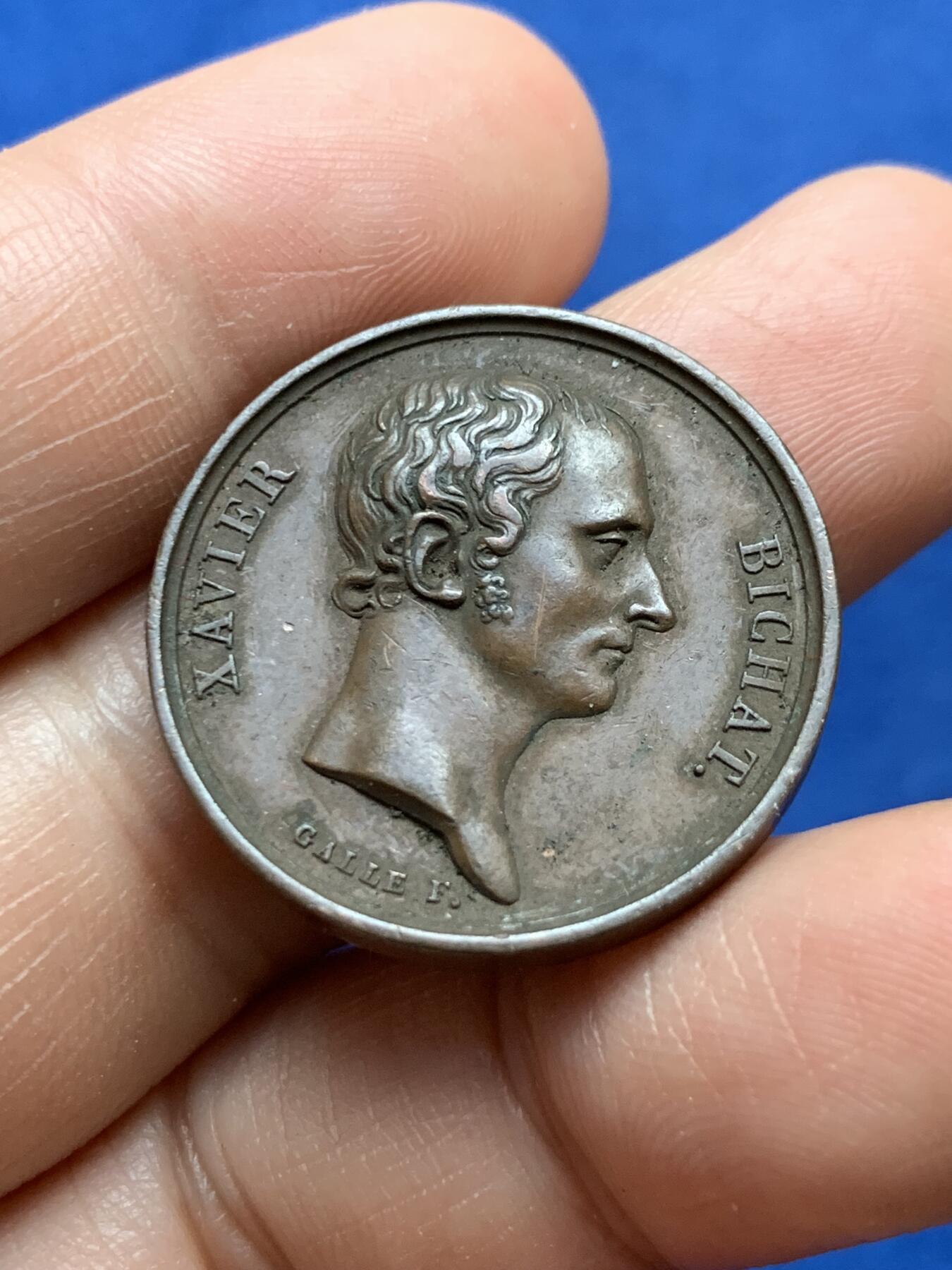 《竞宝斋》第375场 周日，周一，周二 3场连拍 （全场包邮） 法国巴黎药剂师铜质代币，11.15g，27.9mm，铜质1841年之前无边铭