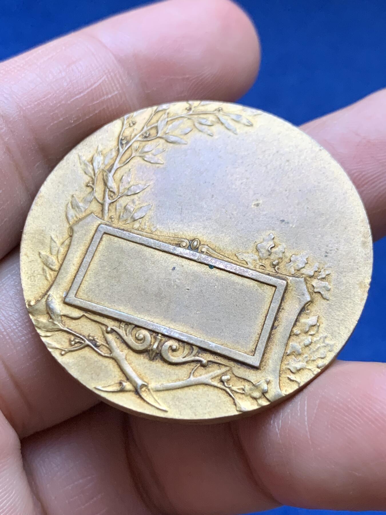 《竞宝斋》第375场 周日，周一，周二 3场连拍 （全场包邮） 法国帆船联盟纪念铜章 26.7g 40.5mm 铜标边铭