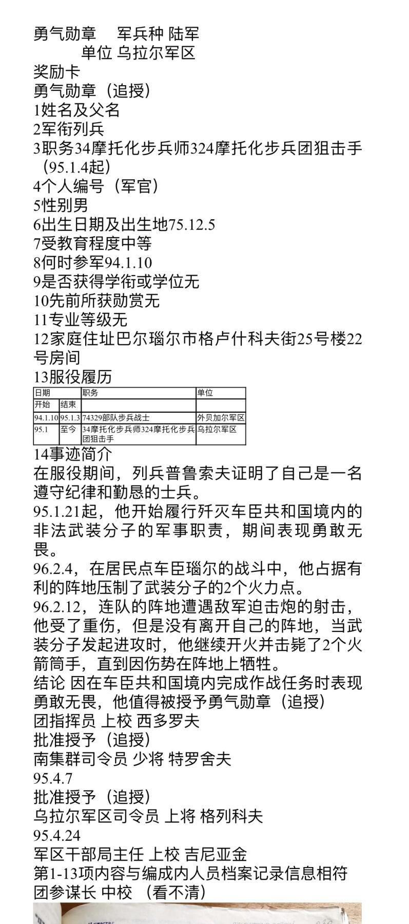 大猫徽章拍卖第269期 俄 勇气勋章 追授 原证带档齐全 阻击手
