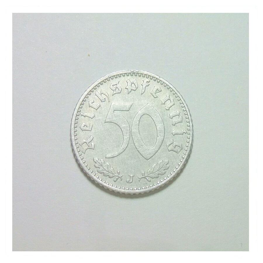 稀年 德国第三帝国1939年J版50芬尼 爽品