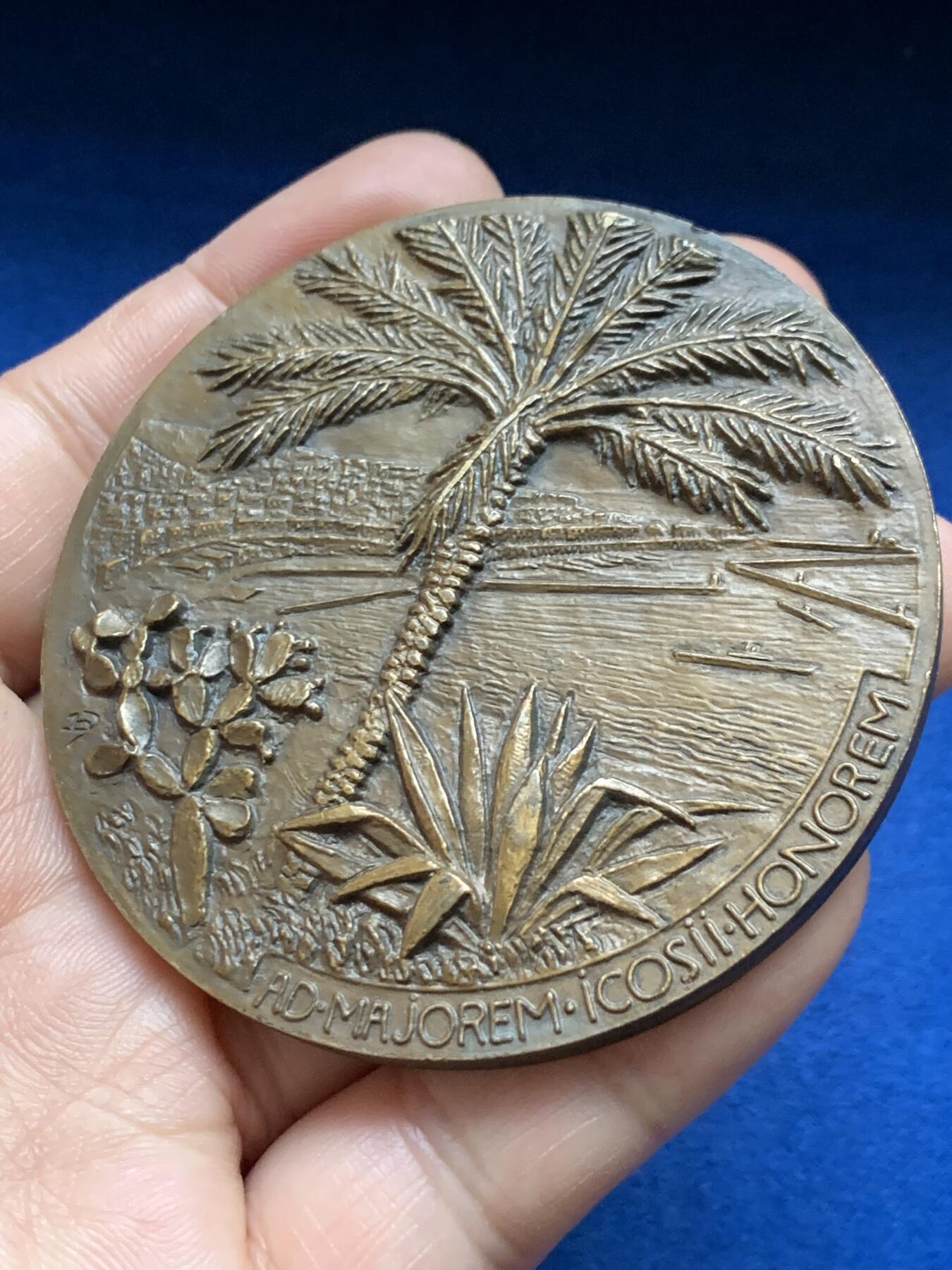 《竞宝斋》第375场 周日，周一，周二 3场连拍 （全场包邮） 名家Dropsy作1945年法国皮肤病专家Albert Sézary 大铜章 175g 67.5mm 丰饶角铜标