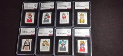 刘世昌艺术品销售中心～虎踞龙蟠*金杨在线联拍群第520期 - 1980年T.45.《京剧脸谱》  特种邮票（ASG   XF90   串号：1083463-046等）一套8枚。