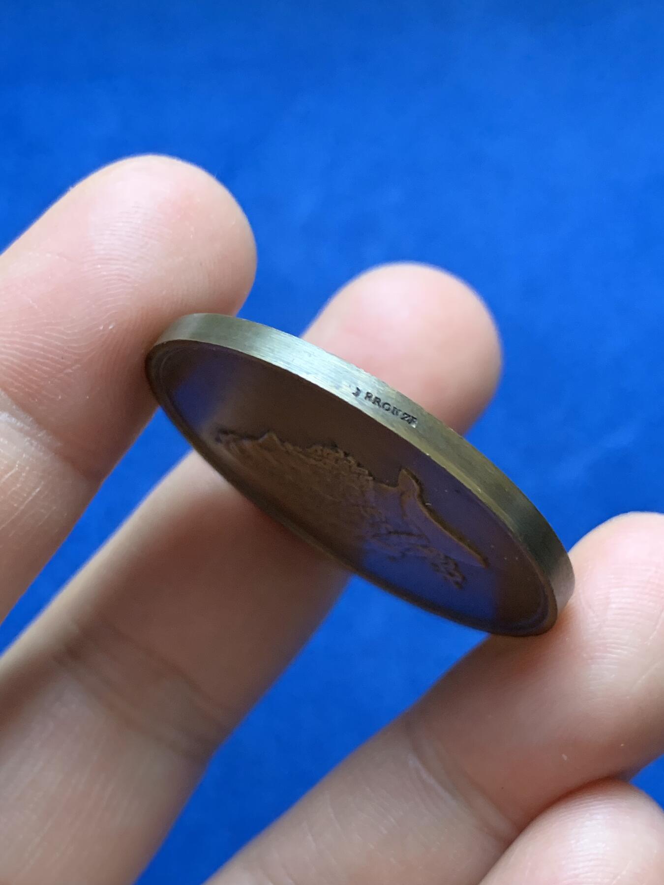 《竞宝斋》第375场 周日，周一，周二 3场连拍 （全场包邮） 法国希波克拉底头像巴黎药剂师铜质代币，22.2g，36.2mm，丰饶角边铭