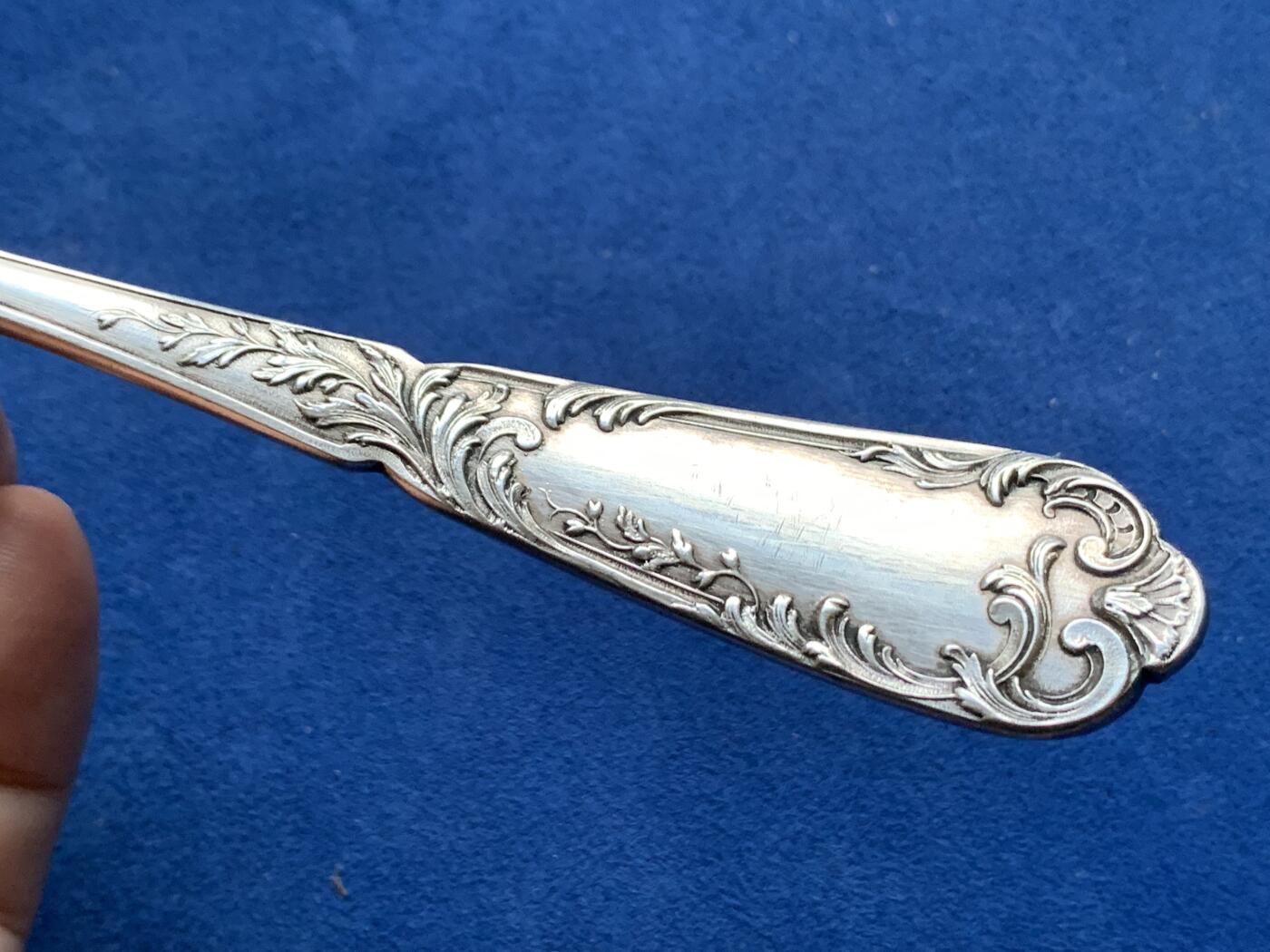 《竞宝斋》第375场 周日，周一，周二 3场连拍 （全场包邮） 法国镀银漏勺，重72.51g，尺寸约200*63mm，有B.T.A.M标，带原盒