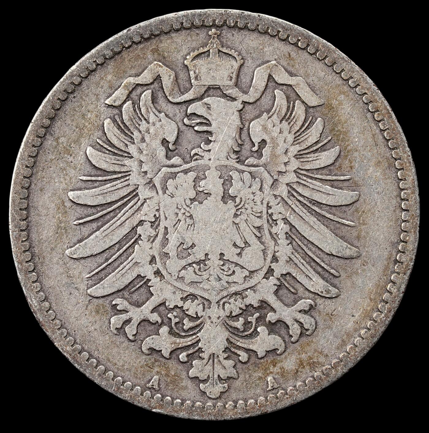 修遠堂世界钱币第六十六期 1873年德国1马克银币 5.29g