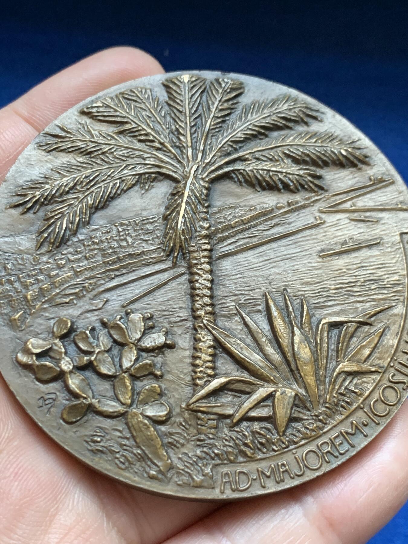 《竞宝斋》第375场 周日，周一，周二 3场连拍 （全场包邮） 名家Dropsy作1945年法国皮肤病专家Albert Sézary 大铜章 175g 67.5mm 丰饶角铜标