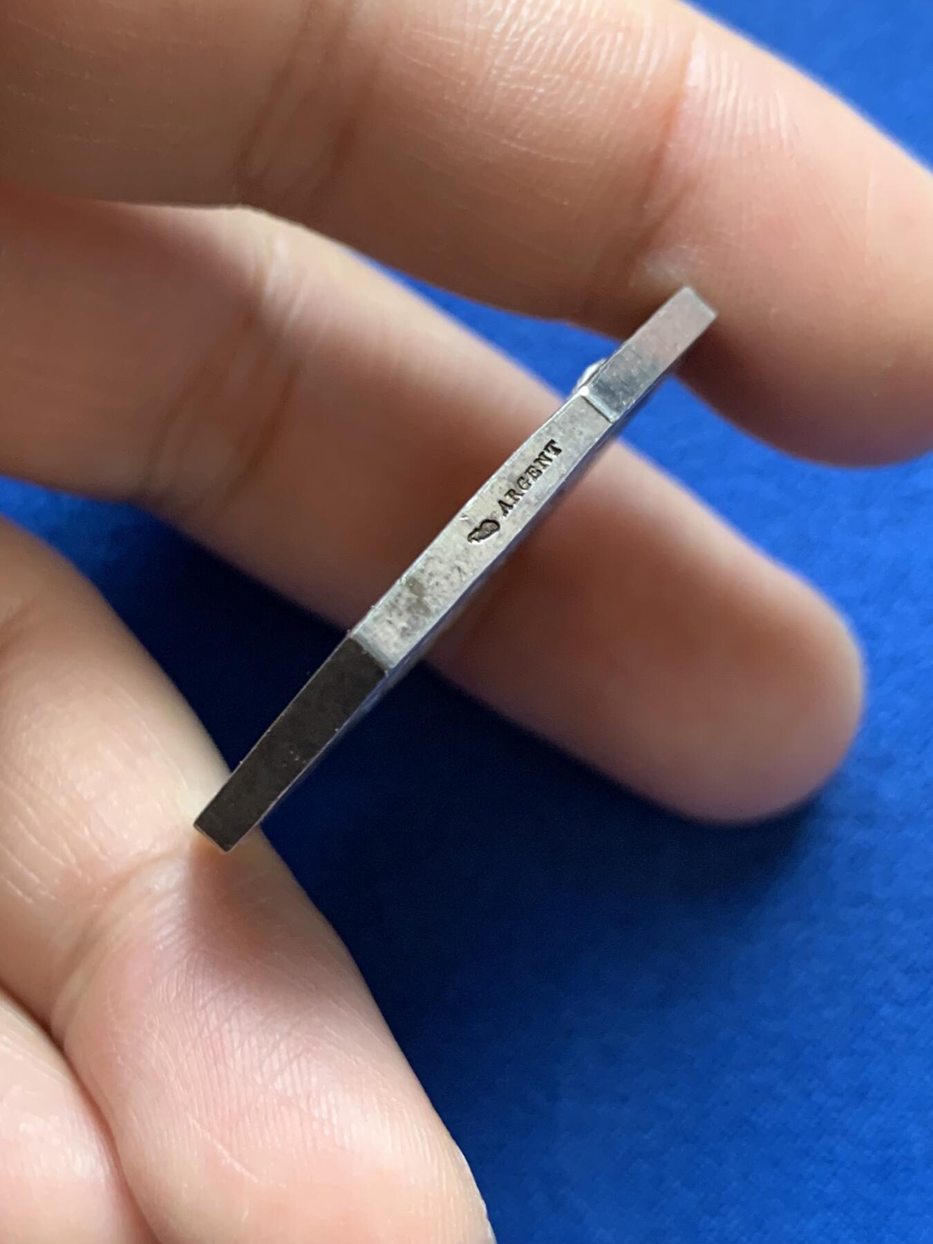 《竞宝斋》第375场 周日，周一，周二 3场连拍 （全场包邮） 法国八角银章，兴业银行，高边签字版，21.05g，35.8mm，丰饶角边铭