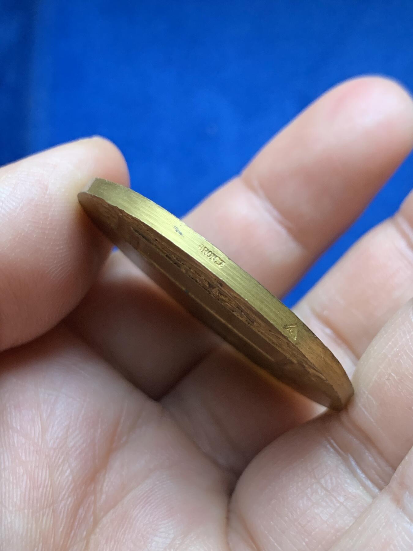 《竞宝斋》第375场 周日，周一，周二 3场连拍 （全场包邮） 法国帆船联盟纪念铜章 26.7g 40.5mm 铜标边铭