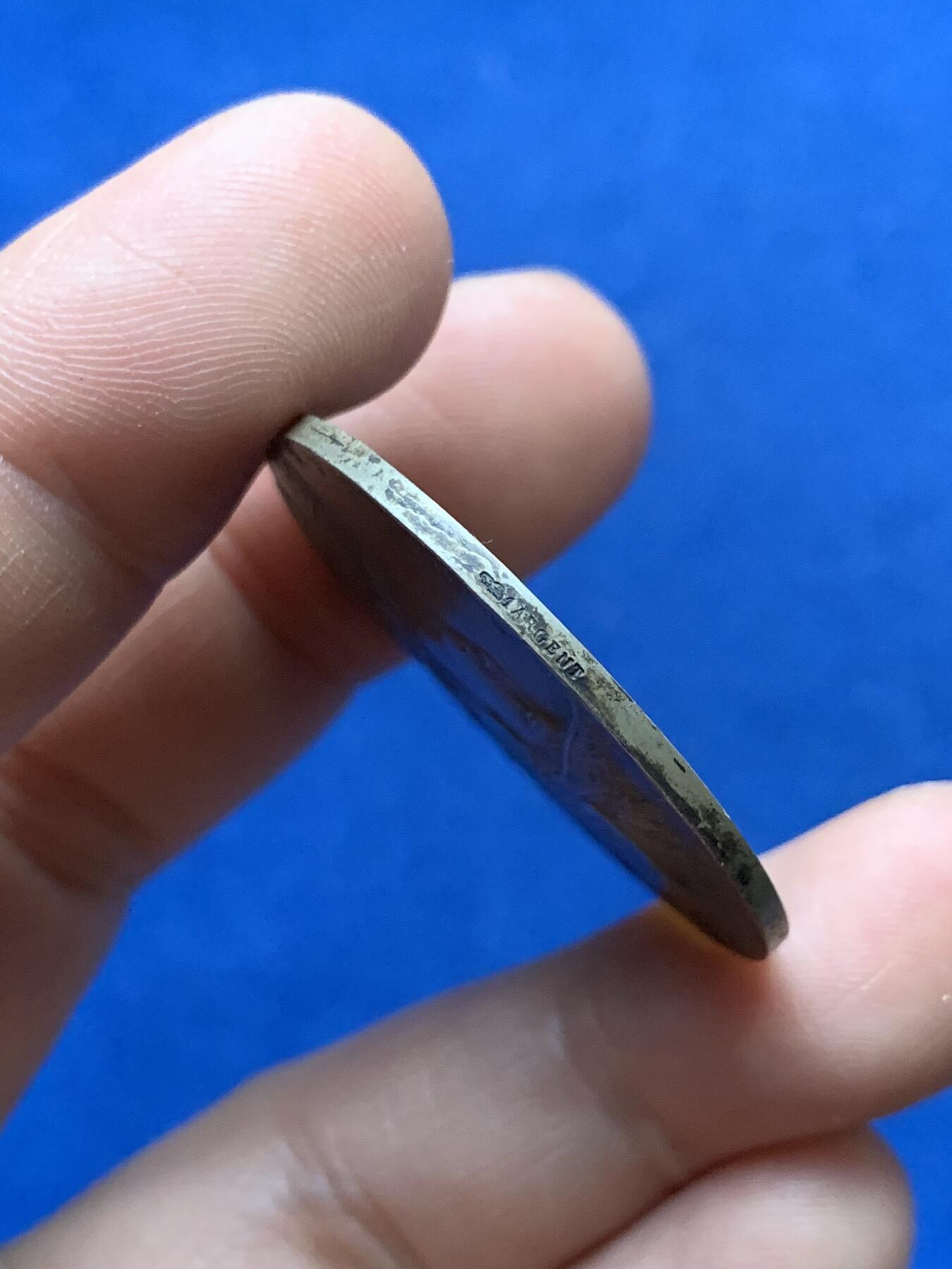 《竞宝斋》第375场 周日，周一，周二 3场连拍 （全场包邮） 名家罗蒂 名作戎装玛丽安娜银章 丰饶角银 20.05g 36mm