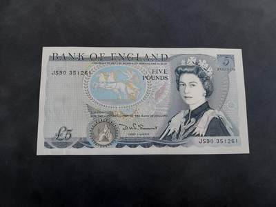 博彦收藏 BON 4月29日 8点 钱币专场 - 英国女皇5镑 UNC 药水涂抹过