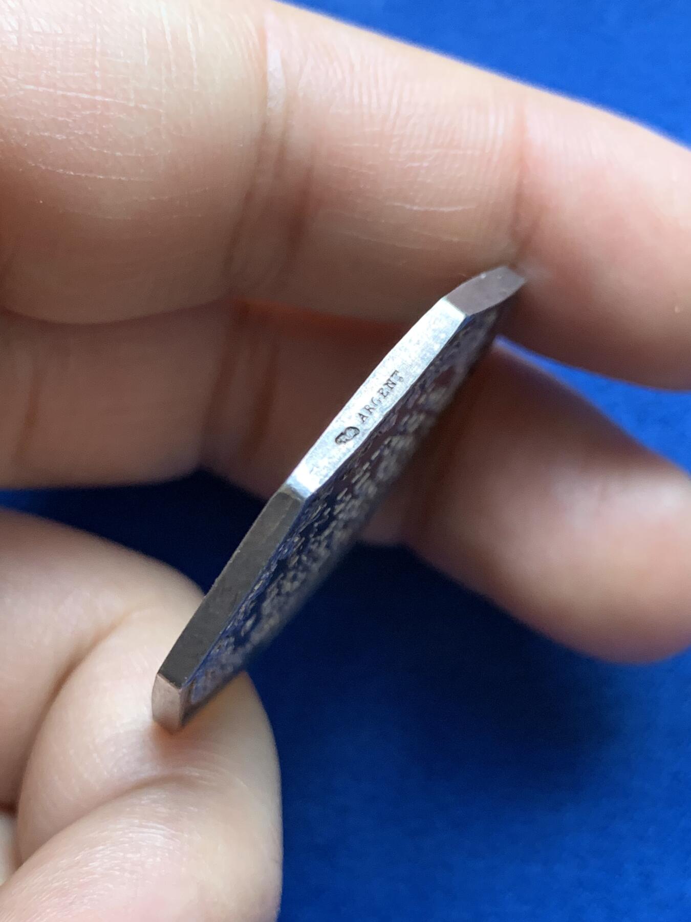 《竞宝斋》第375场 周日，周一，周二 3场连拍 （全场包邮） 法国八角银章，法国人寿保险公司，20.92g，36.3mm，丰饶角边铭