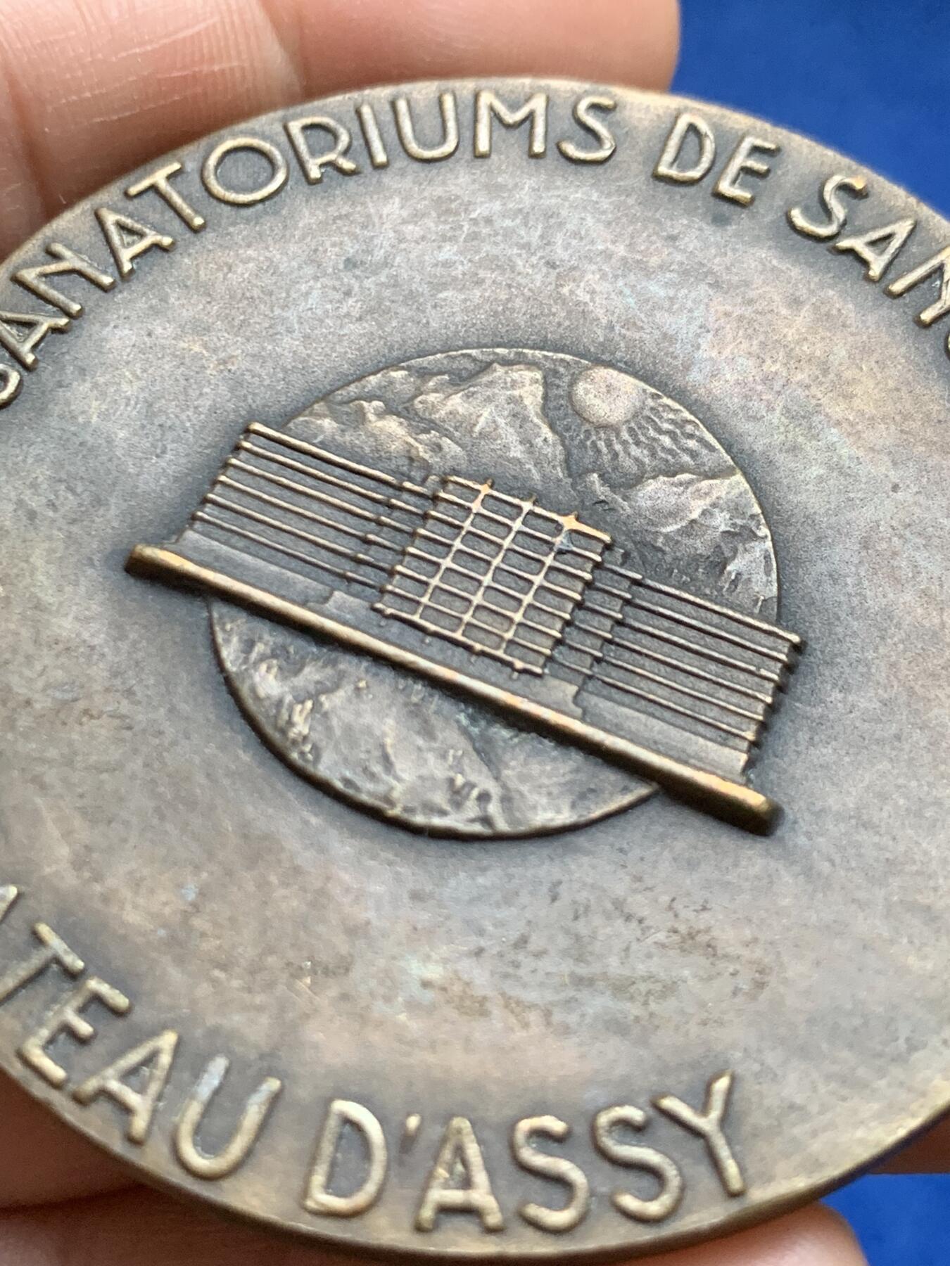 《竞宝斋》第375场 周日，周一，周二 3场连拍 （全场包邮） 名家Delannoy作法国医学教授FRANCOIS TOBE纪念铜章 117.6g 59.9mm