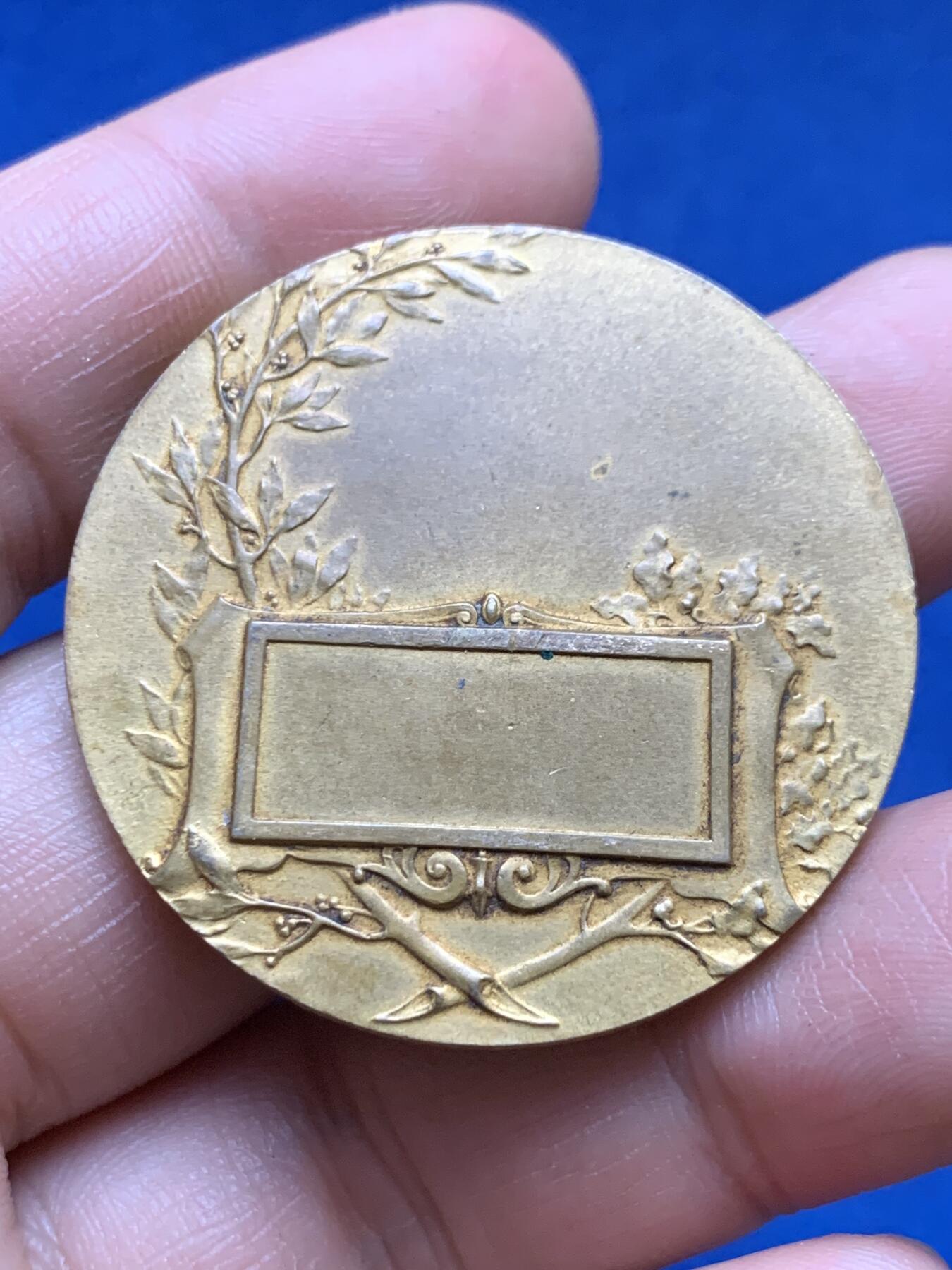 《竞宝斋》第375场 周日，周一，周二 3场连拍 （全场包邮） 法国帆船联盟纪念铜章 26.7g 40.5mm 铜标边铭