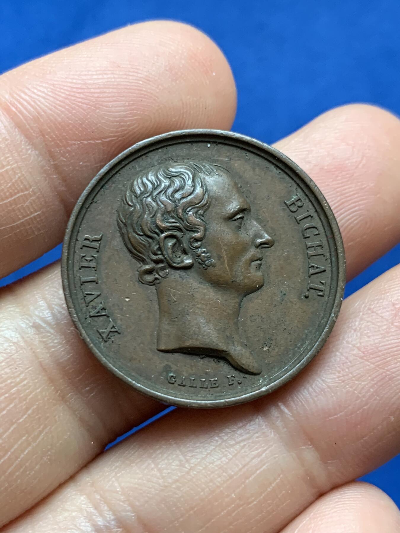 《竞宝斋》第375场 周日，周一，周二 3场连拍 （全场包邮） 法国巴黎药剂师铜质代币，11.15g，27.9mm，铜质1841年之前无边铭