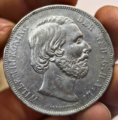 紫瑗钱币——第567期 - 荷兰 1872年 威廉三世 2.5盾 大银币