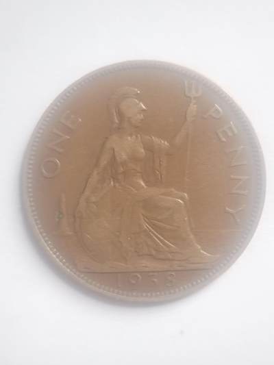 评级币 纪念币 硬币 - 1938年英国一便士大铜币。