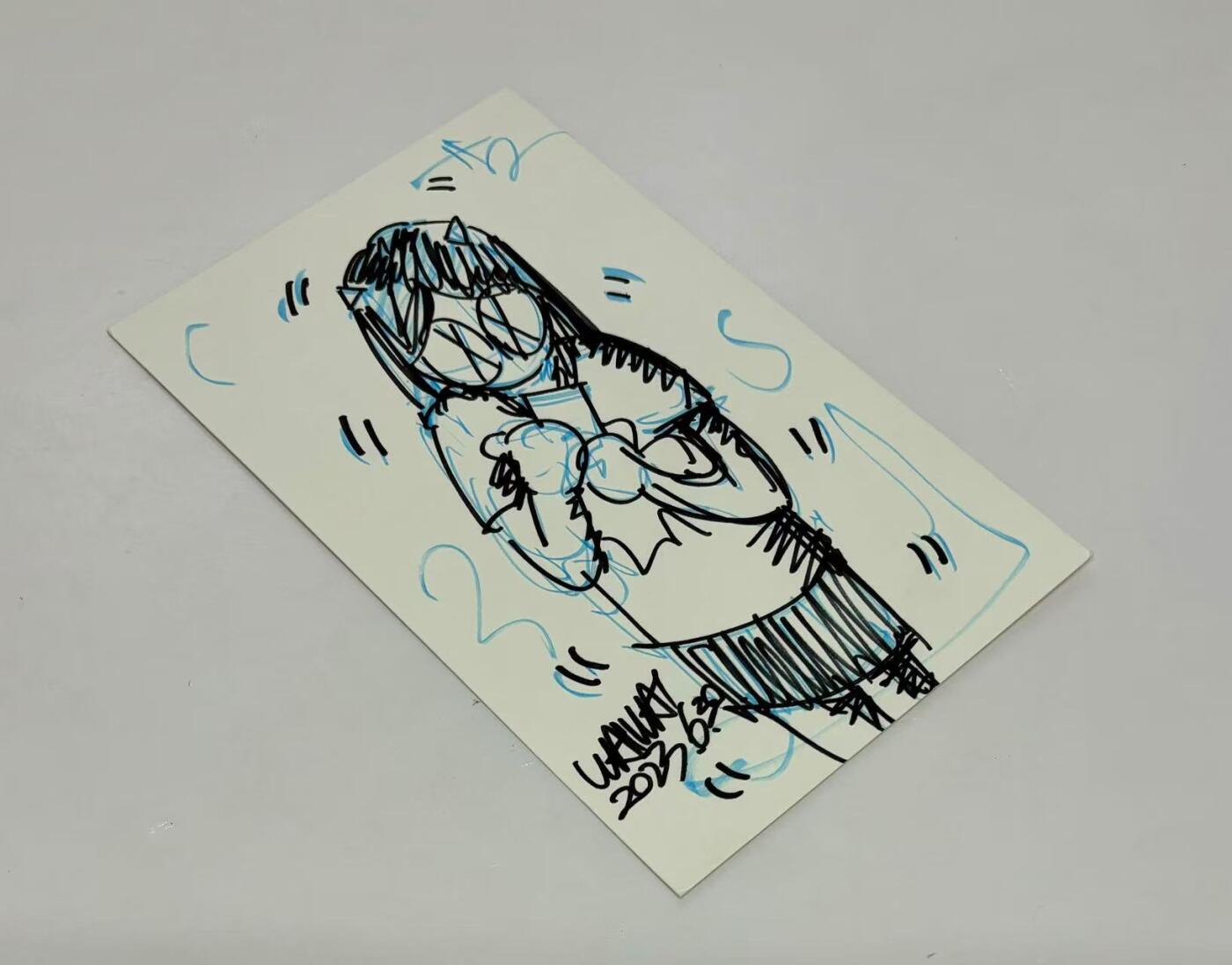 零元拍：歪歪亲笔签名原画色卡，尺寸270MMX160MM，不是复制画哦