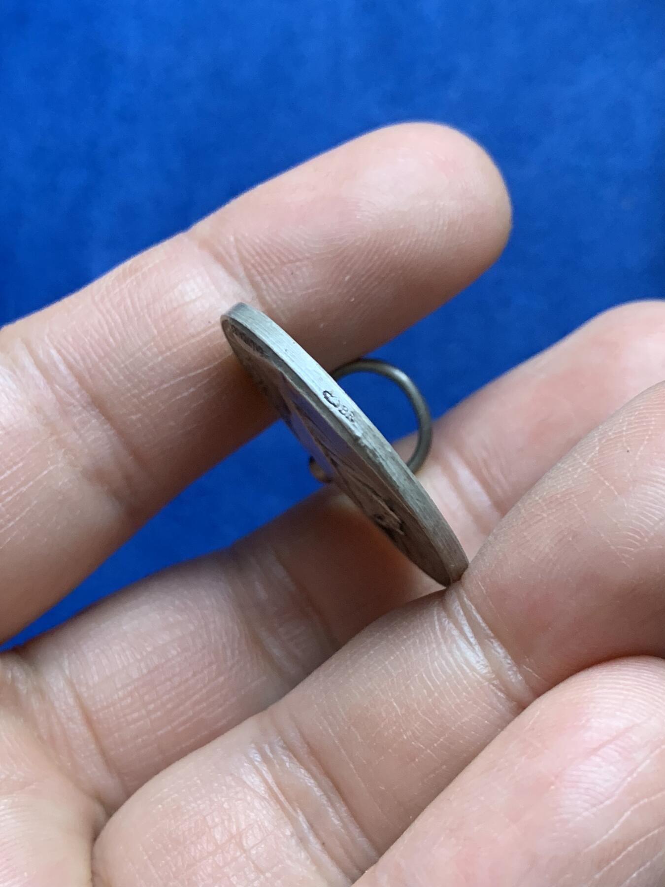 《竞宝斋》第375场 周日，周一，周二 3场连拍 （全场包邮） 1934年法国商船海运纪念章 镀银铜 带盒 10.88g 27.2mm