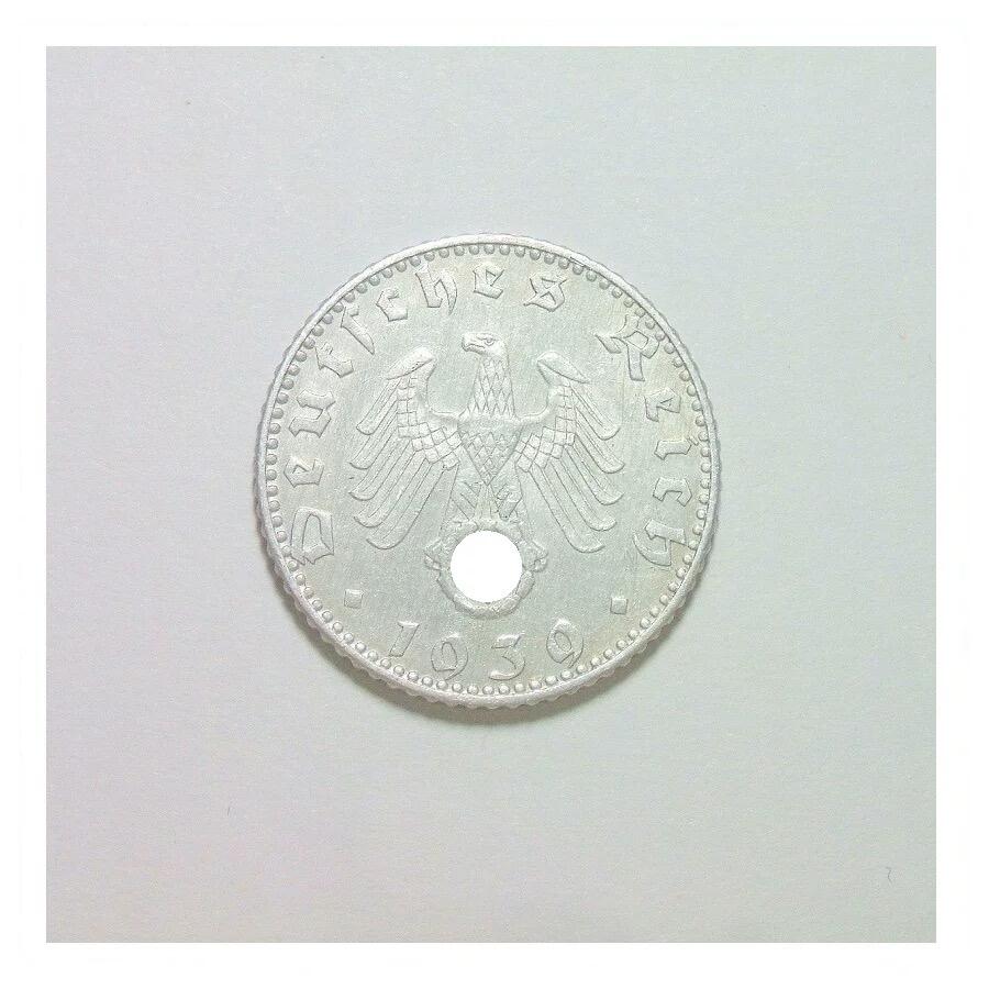 稀年 德国第三帝国1939年J版50芬尼 爽品