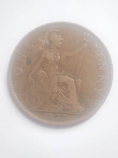 评级币 纪念币 硬币专场 - 1927年英国一便士大铜币。