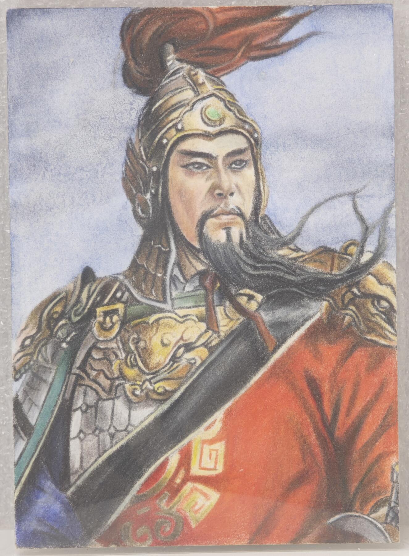 白泽拍卖卡牌手绘专场第16期（未知东郭清明酒，何似西窗谷雨茶） 2024 蓝鲸文创手绘卡 神火将魏定国 吕一亲签