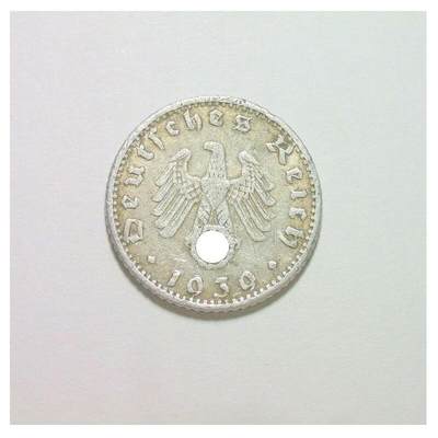 德国第三帝国1939年A版50芬尼 好品 - 德国第三帝国1939年A版50芬尼 好品
