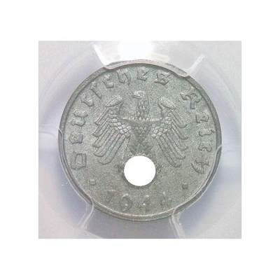 PCGS MS65 德国第三帝国1944年B版1芬尼 难得开卷原光 - PCGS MS65 德国第三帝国1944年B版1芬尼 难得开卷原光