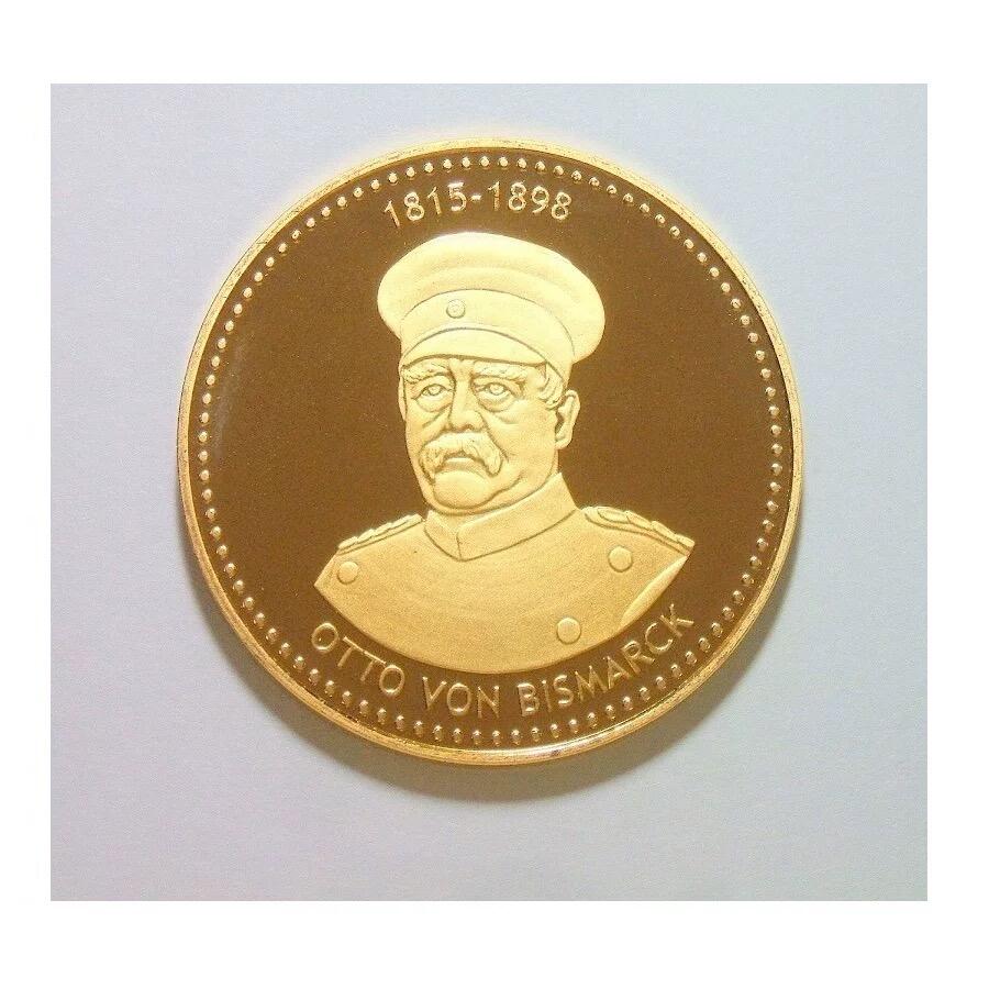 德国铁血宰相俾斯麦 高浮雕精制大镀金章 40MM