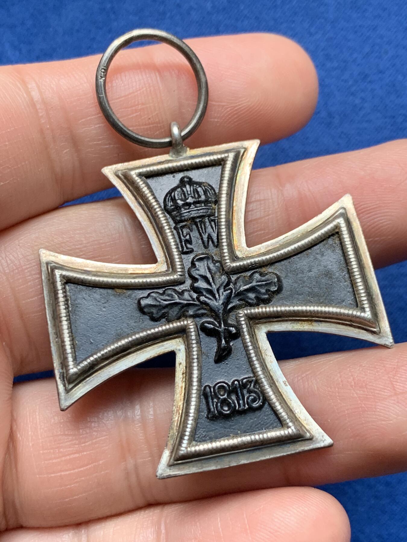 《竞宝斋》第373场 周日，周一，周二 3场连拍 （全场包邮） 1914铁十字银质奖章 17克 42.8mm 细节见图