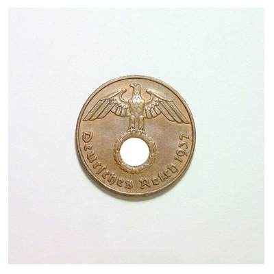 稀年 德国第三帝国1937年E版2芬尼 爽品 - 稀年 德国第三帝国1937年E版2芬尼 爽品