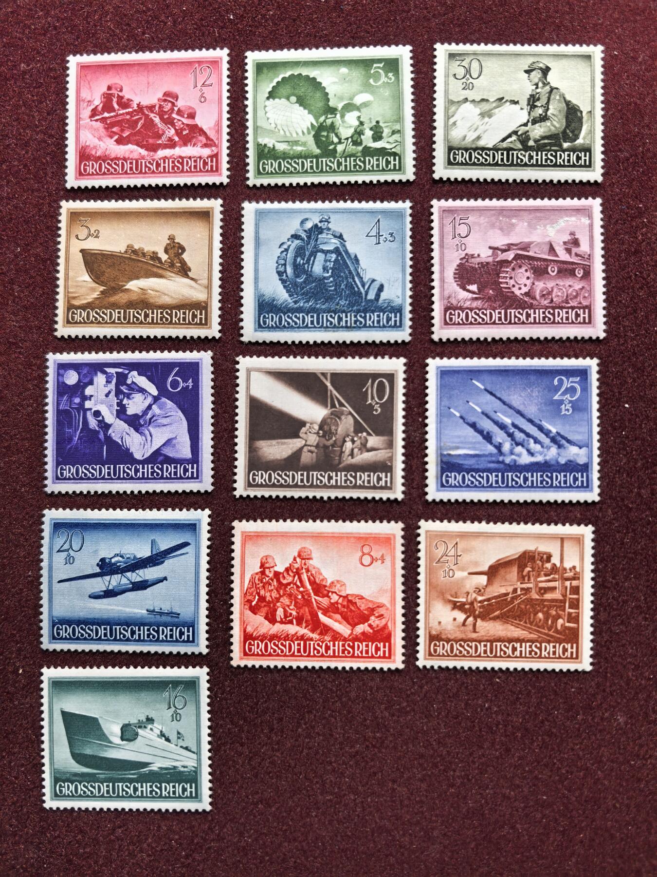 联合阁邮币社™ ——“精品多国邮票” 1943年纪念日 全套 背胶(15面值轻掉皮)