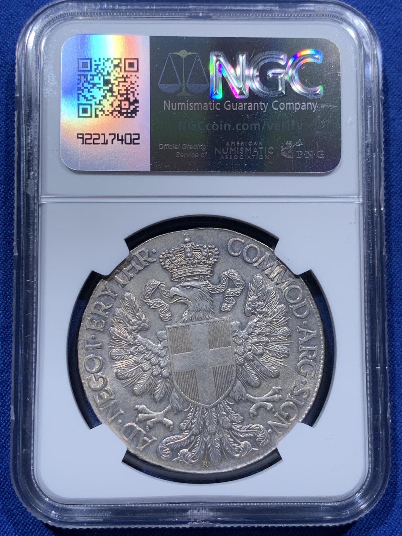 《竞宝斋》第373场 周日，周一，周二 3场连拍 （全场包邮） NGC MS63 意属厄立特里亚 1918年 特蕾莎 1TALERO大银币 转光好状态 高分值得入手